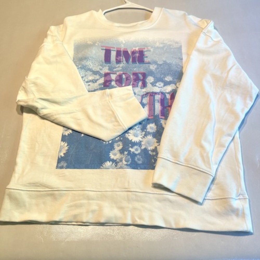BP Nordstrom Time For‎ This Graphic Crewneck Sweatshirt Top Size L